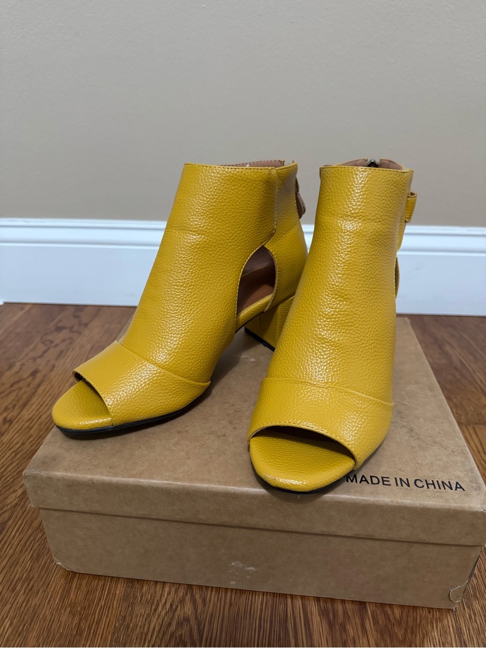 MOOMMO Women Open Toe Booties Sandals Heeled Cutout Peep Toe
